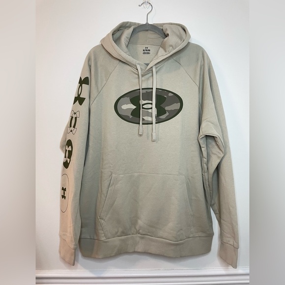 NWT Under Armour Camo Rival Fleece Lined Graphic Hoodie XL - Picture 2 of 12